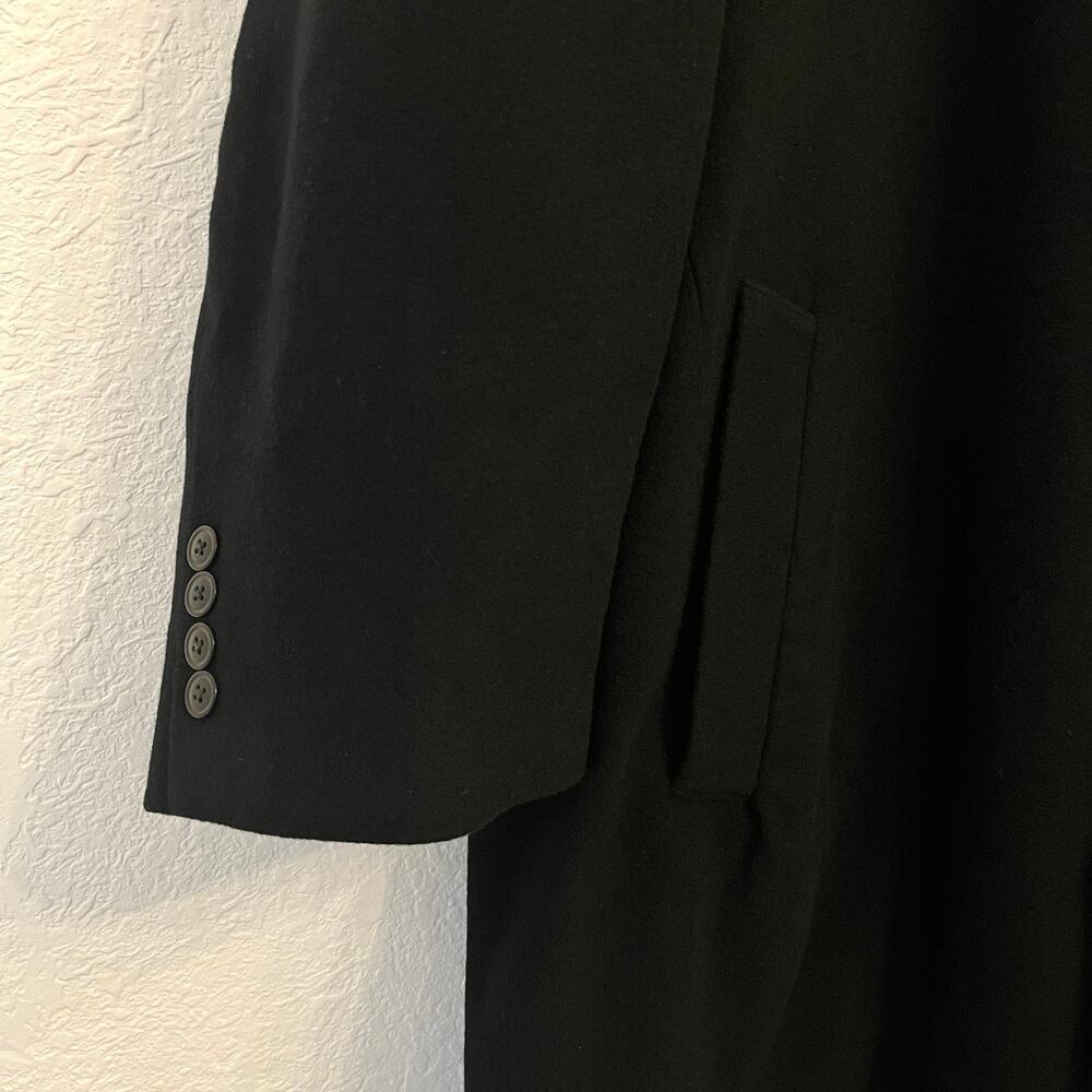 Pronto Uomo Mens Wool Cashmere Coat 42S Long Overcoat Black Dressy Formal Office - Picture 3 of 16